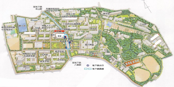 Higashiyama Campus guide map
